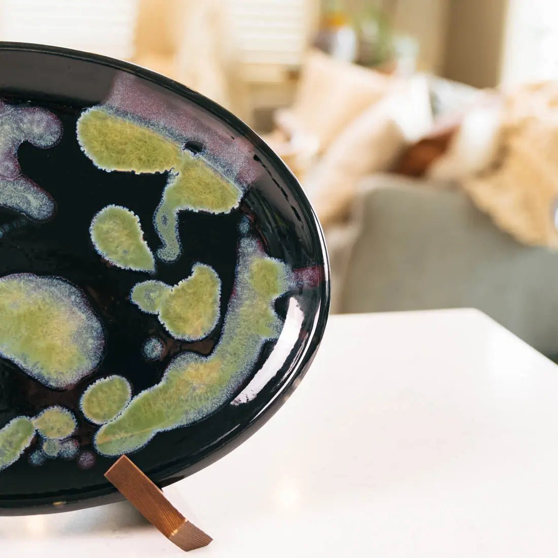 #02 XL Stoneware Serving Platter - Abstract Lava Lamp Art - (Creative Collection) - Dan Pearce Ceramics