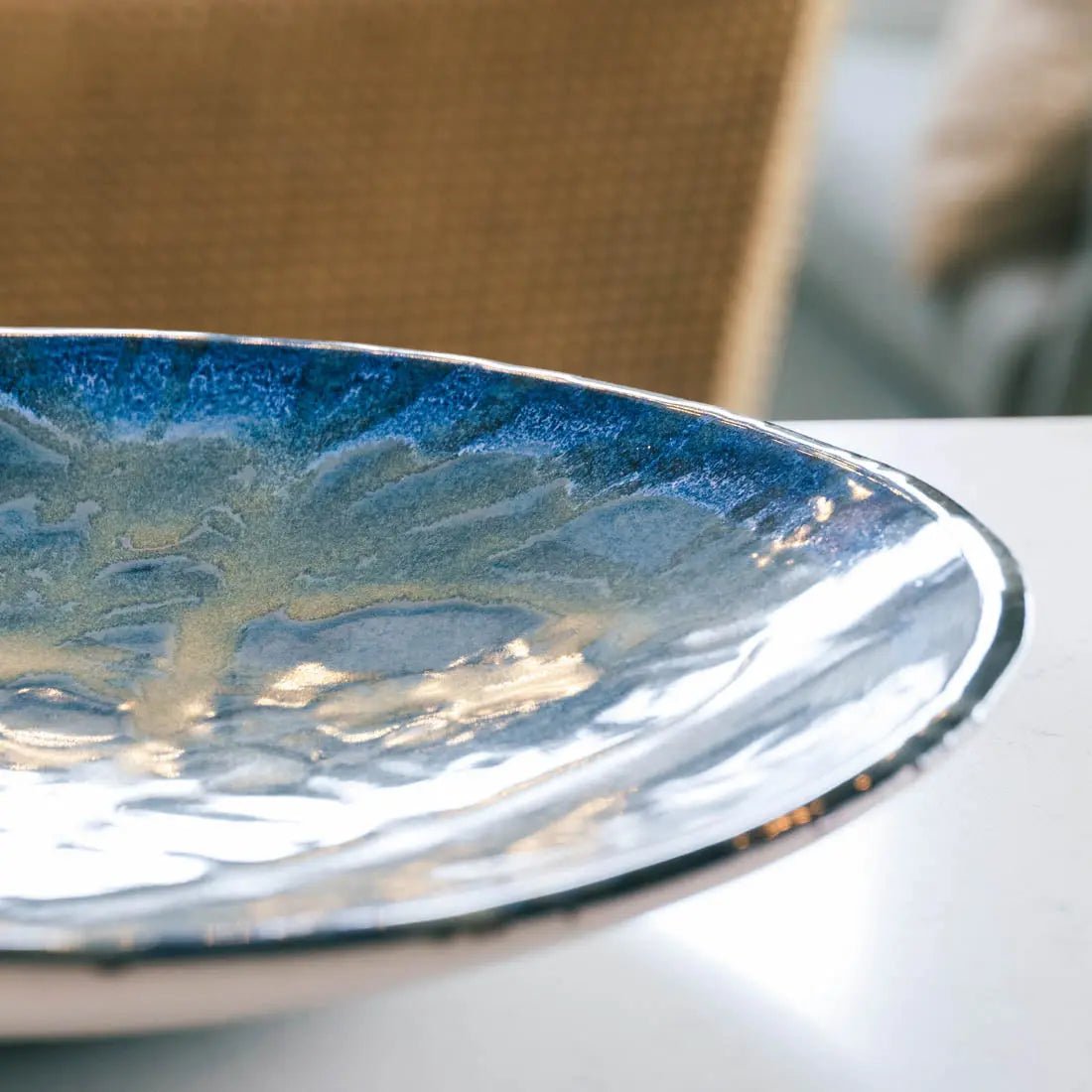 #15 XXL Gray Stoneware Bowl/Platter - Pendulum Art - (Creative Collection) - Dan Pearce Ceramics