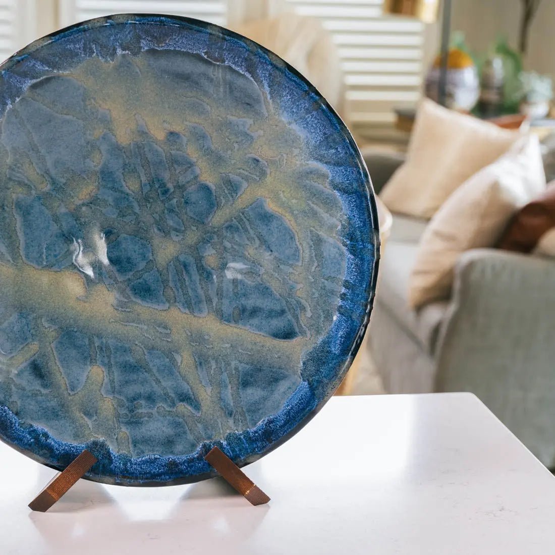 #15 XXL Gray Stoneware Bowl/Platter - Pendulum Art - (Creative Collection) - Dan Pearce Ceramics