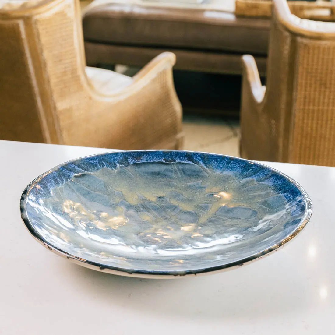 #15 XXL Gray Stoneware Bowl/Platter - Pendulum Art - (Creative Collection) - Dan Pearce Ceramics