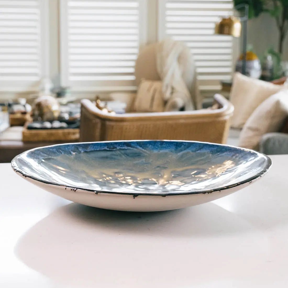 #15 XXL Gray Stoneware Bowl/Platter - Pendulum Art - (Creative Collection) - Dan Pearce Ceramics