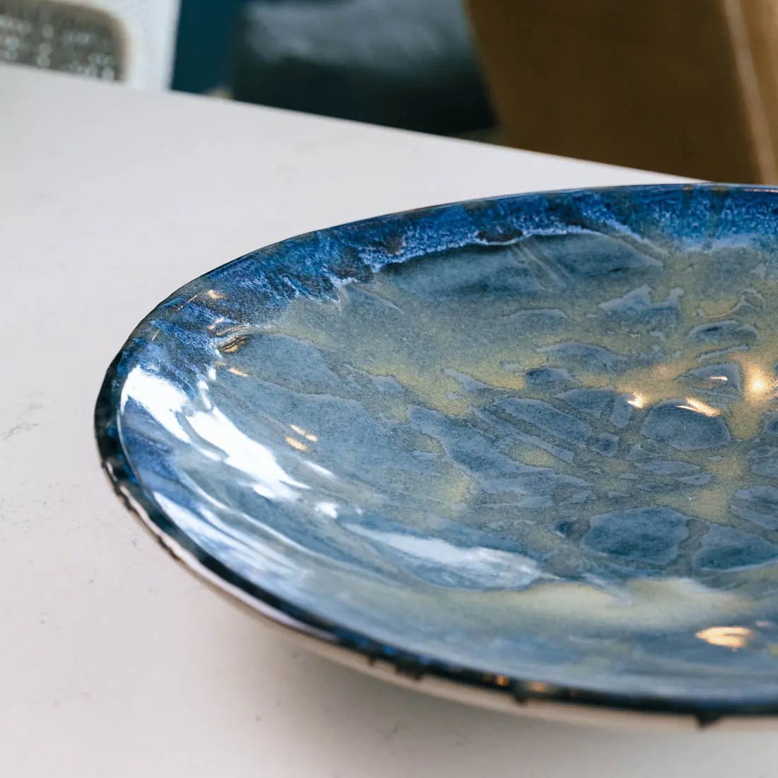 #15 XXL Gray Stoneware Bowl/Platter - Pendulum Art - (Creative Collection) - Dan Pearce Ceramics