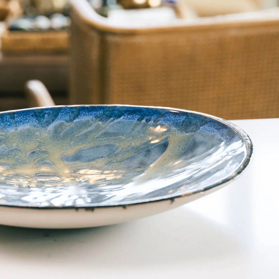 #15 XXL Gray Stoneware Bowl/Platter - Pendulum Art - (Creative Collection) - Dan Pearce Ceramics