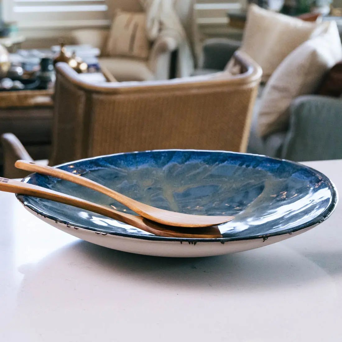 #15 XXL Gray Stoneware Bowl/Platter - Pendulum Art - (Creative Collection) - Dan Pearce Ceramics