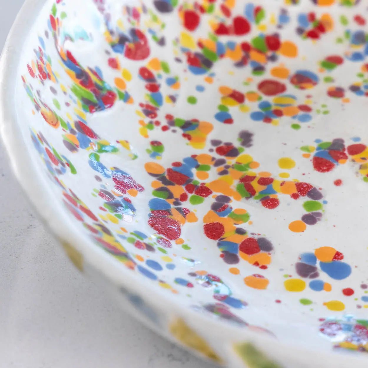 #28 XL Stoneware Gummy Bear and Sprinkles Decorative Serving Bowl (Color Spectrum Series) - Dan Pearce Ceramics