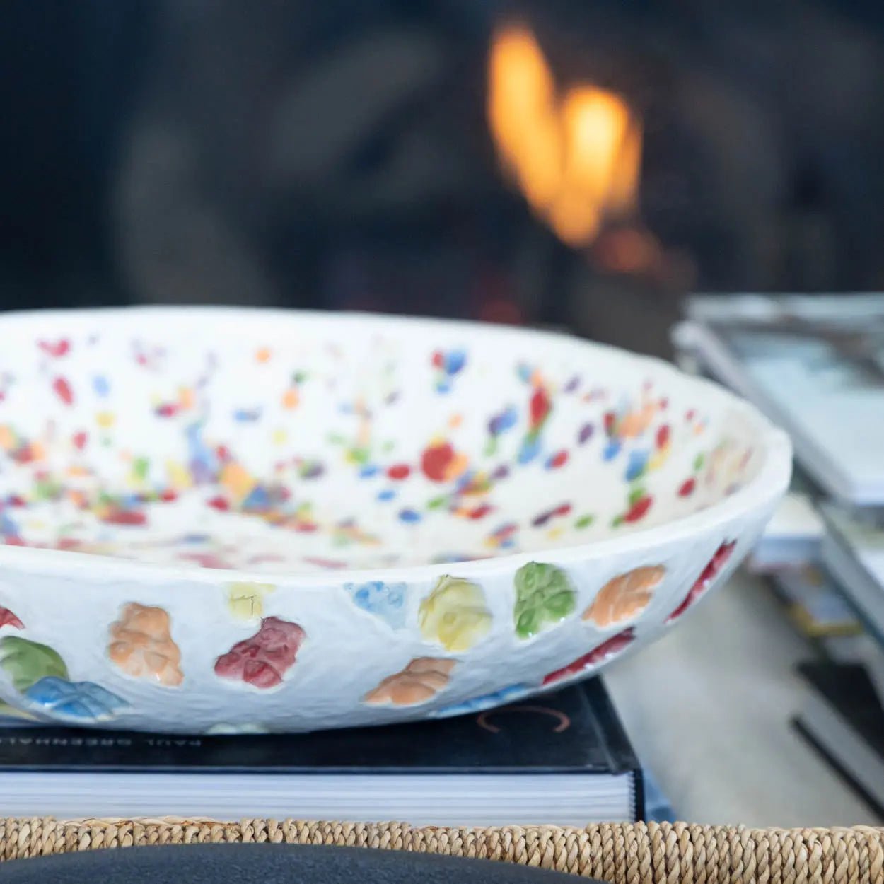 #28 XL Stoneware Gummy Bear and Sprinkles Decorative Serving Bowl (Color Spectrum Series) - Dan Pearce Ceramics
