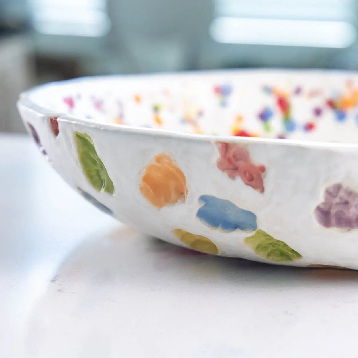 #28 XL Stoneware Gummy Bear and Sprinkles Decorative Serving Bowl (Color Spectrum Series) - Dan Pearce Ceramics