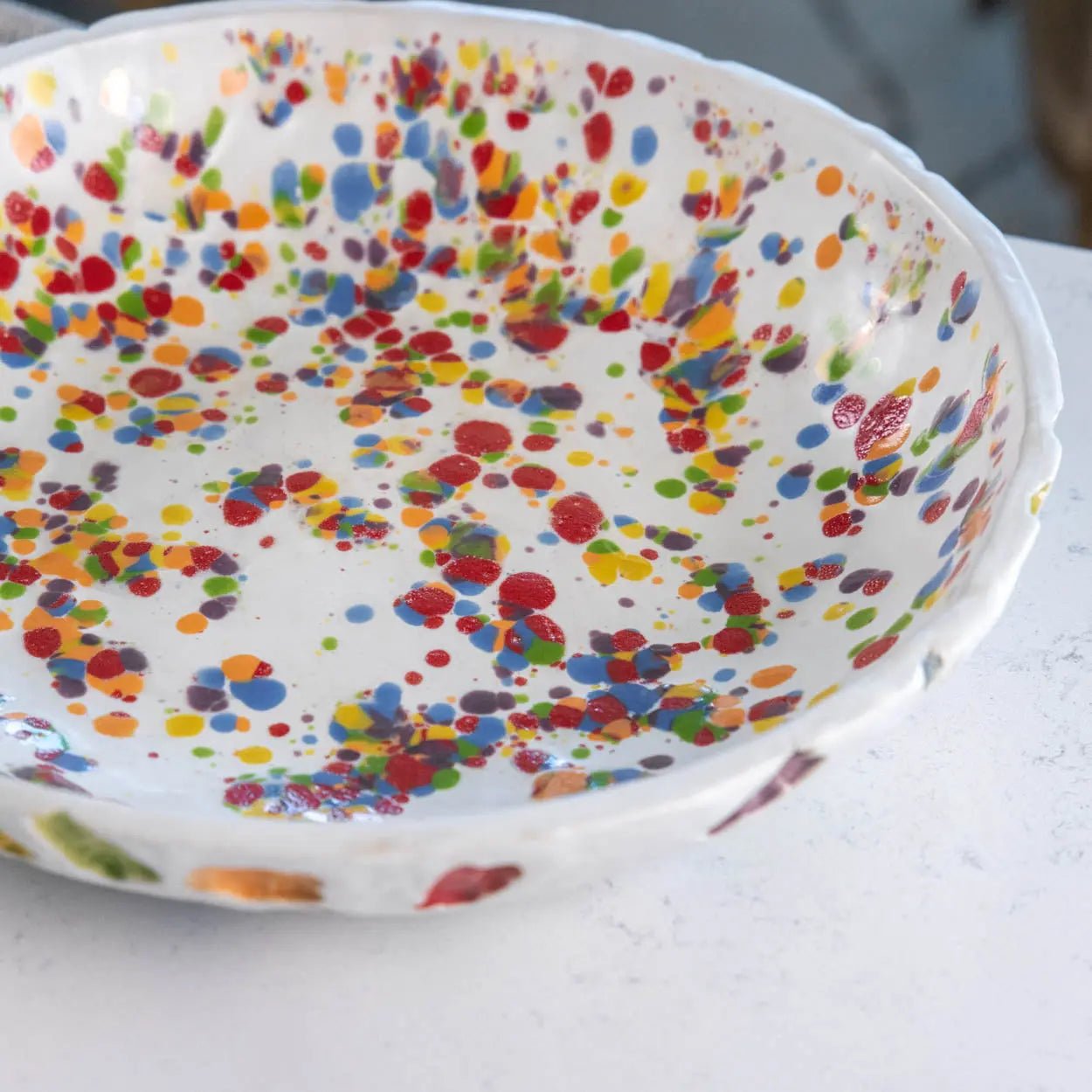 #28 XL Stoneware Gummy Bear and Sprinkles Decorative Serving Bowl (Color Spectrum Series) - Dan Pearce Ceramics