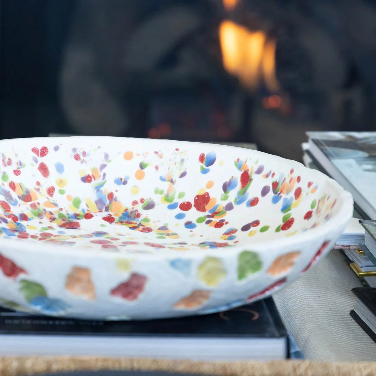 #28 XL Stoneware Gummy Bear and Sprinkles Decorative Serving Bowl (Color Spectrum Series) - Dan Pearce Ceramics