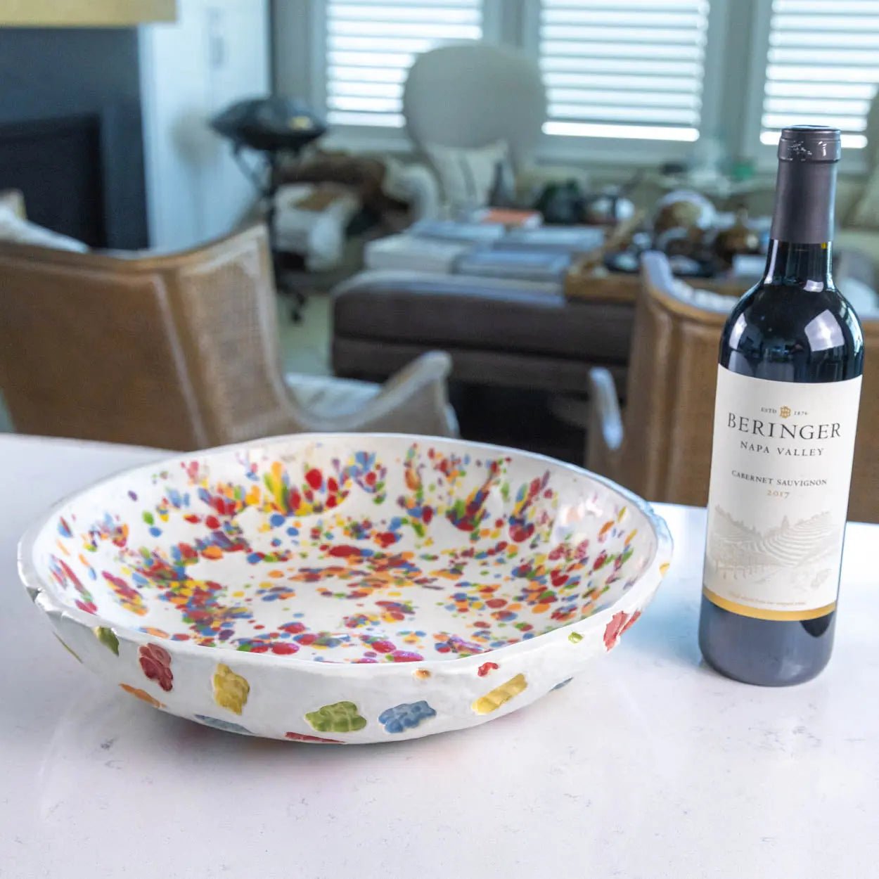 #28 XL Stoneware Gummy Bear and Sprinkles Decorative Serving Bowl (Color Spectrum Series) - Dan Pearce Ceramics