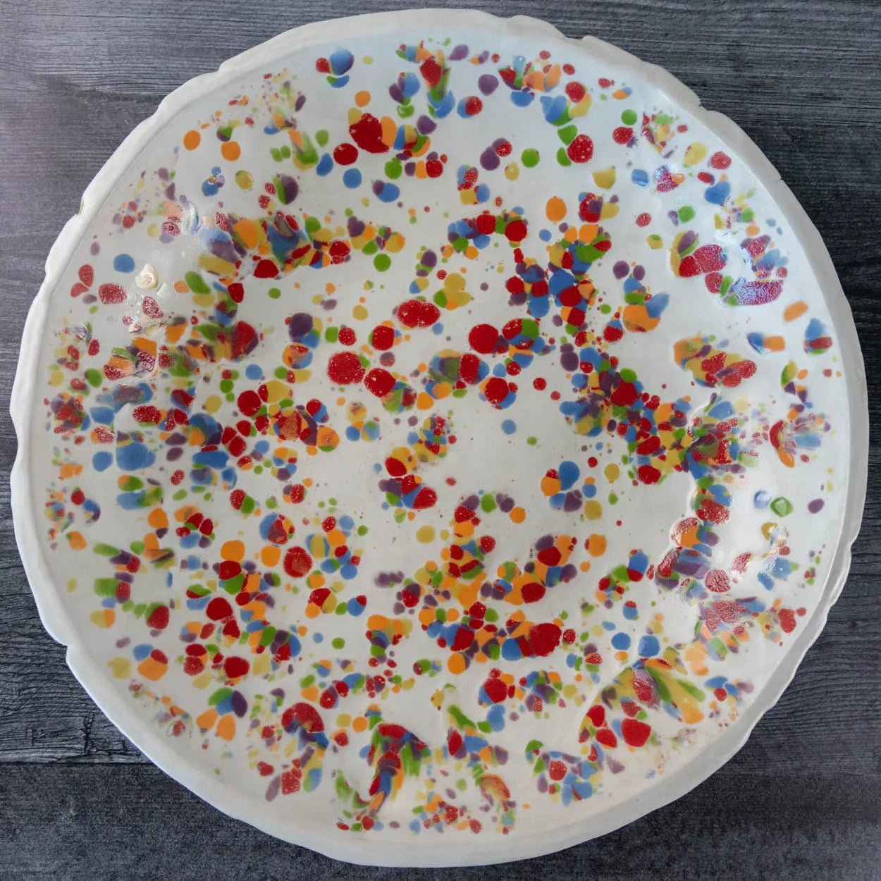 #28 XL Stoneware Gummy Bear and Sprinkles Decorative Serving Bowl (Color Spectrum Series) - Dan Pearce Ceramics