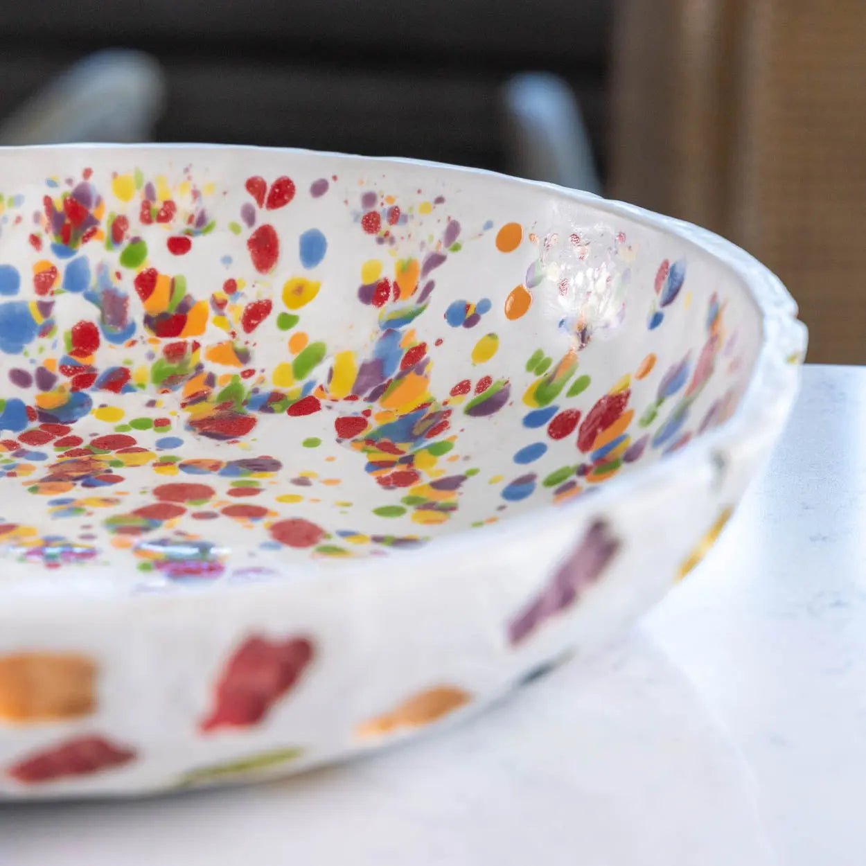 #28 XL Stoneware Gummy Bear and Sprinkles Decorative Serving Bowl (Color Spectrum Series) - Dan Pearce Ceramics