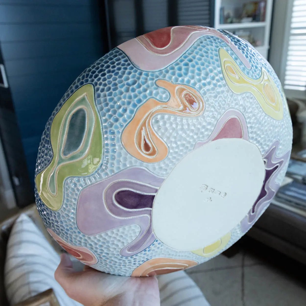 #29 XL Stoneware Ombre & Abstract Decorative Serving Bowl (Color Spectrum Series) (MINOR SECONDS) - Dan Pearce Ceramics