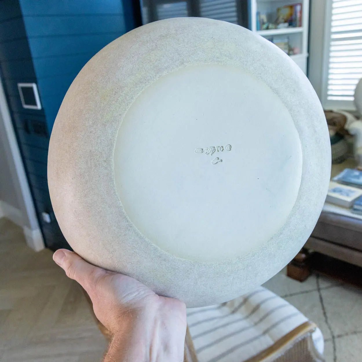 #31 XL Stoneware Decorative Serving Bowl Drippy Blues, Purples, Reds, and Pinks (Color Spectrum Series) - Dan Pearce Ceramics