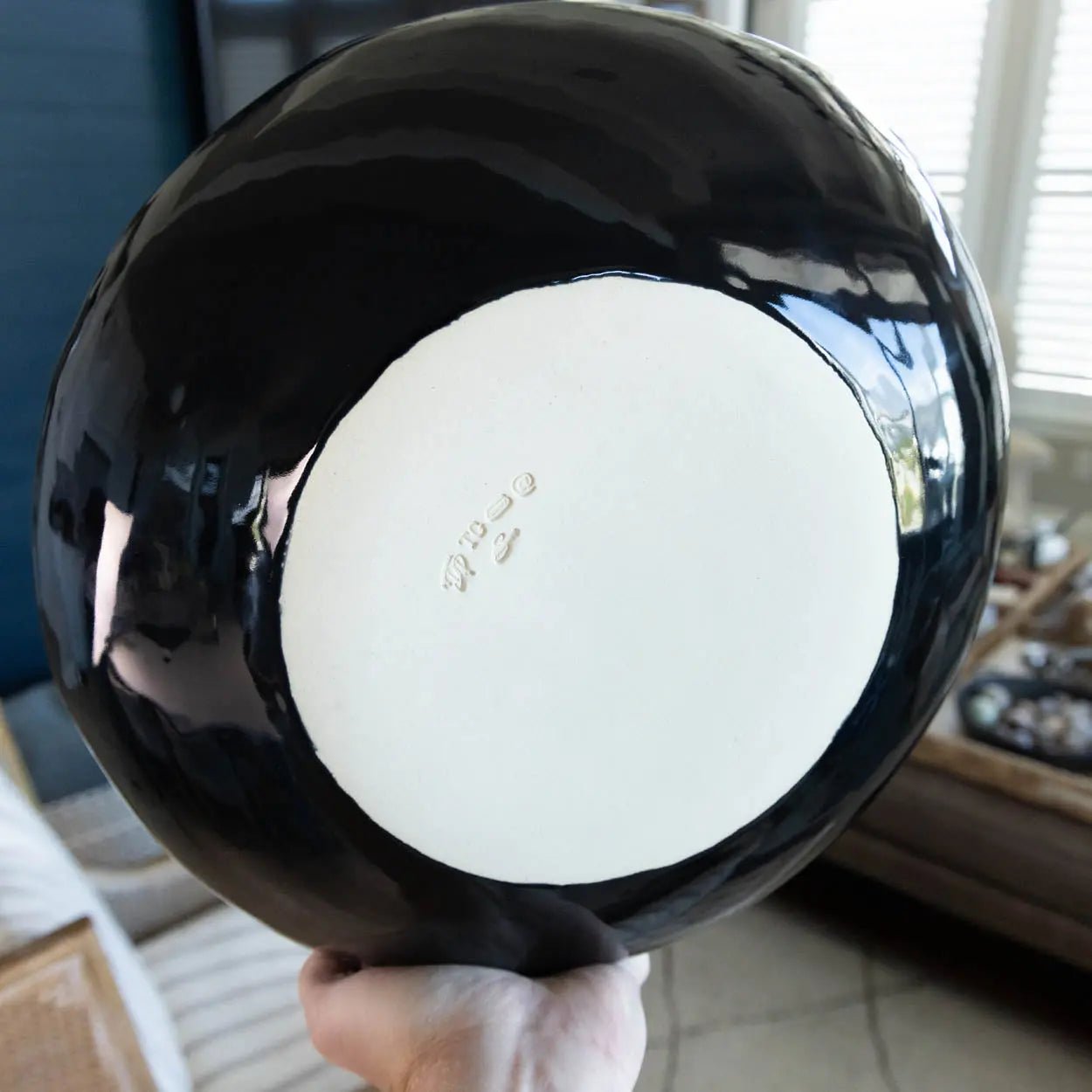 #35 XL Stoneware Decorative Serving Bowl - Primary and Secondary on Black (Color Spectrum Series) - Dan Pearce Ceramics