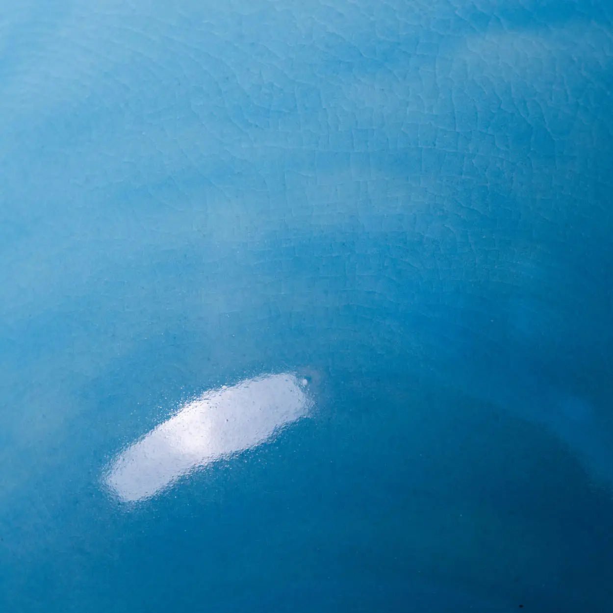 #41 XXL Stoneware Deep Decorative Serving Bowl layer with teals, blues, and chestnut (Color Spectrum Series) - Dan Pearce Ceramics