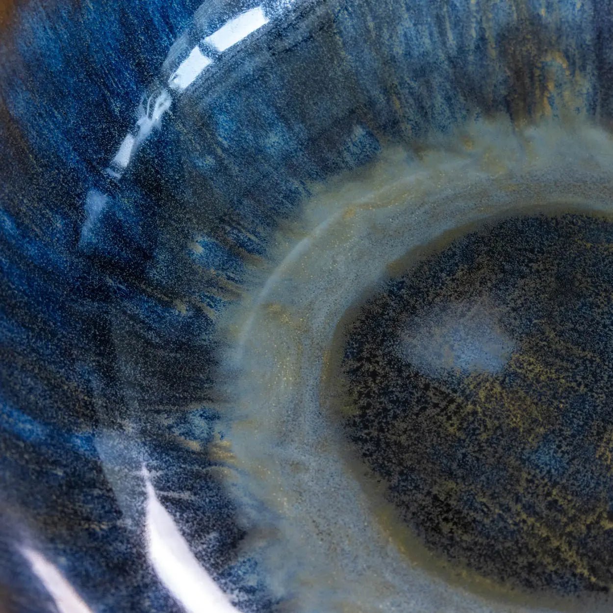 #53 GIANT 19.5 Quart Stoneware Decorative Serving Bowl - Grays, Browns, Blues, & Creams (Color Spectrum Series) - Dan Pearce Ceramics