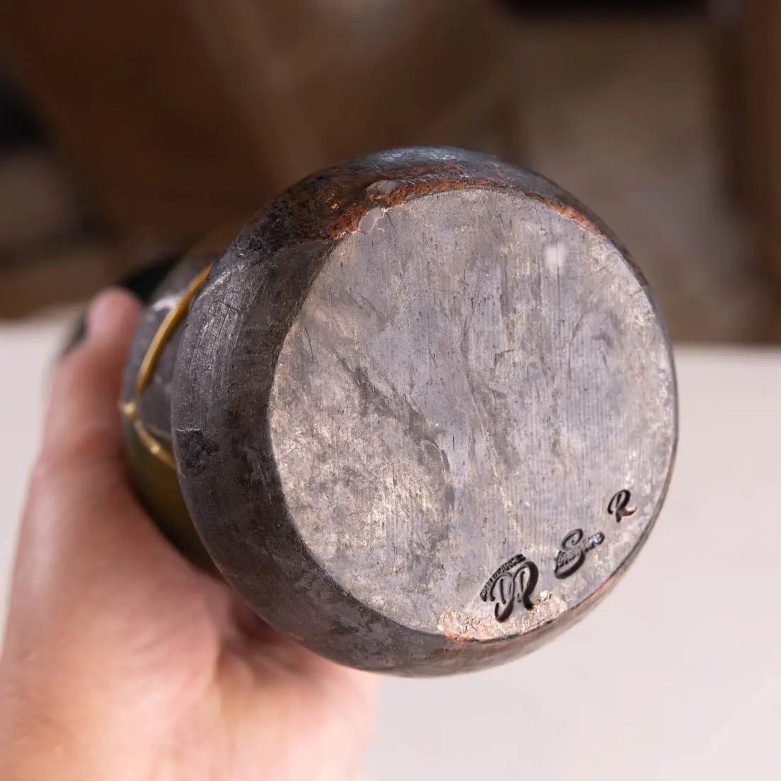 #59 X - Tall KINTSUGI Raku Decorative Pot/Vase - Charcoals, Greens, & Coppers - (Creative Collection) - Dan Pearce Ceramics