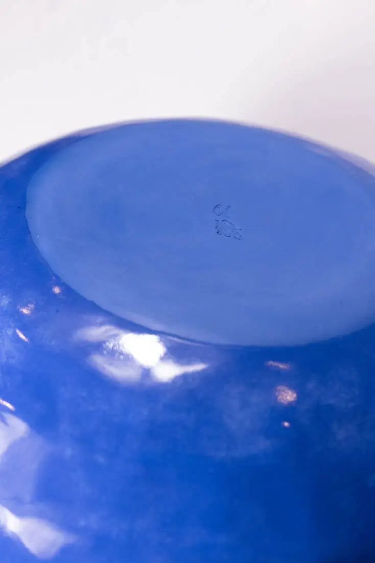 Bowl #15 XXL Upsala Blue Porcelain Thumped Bowl (Big Bowl Series)