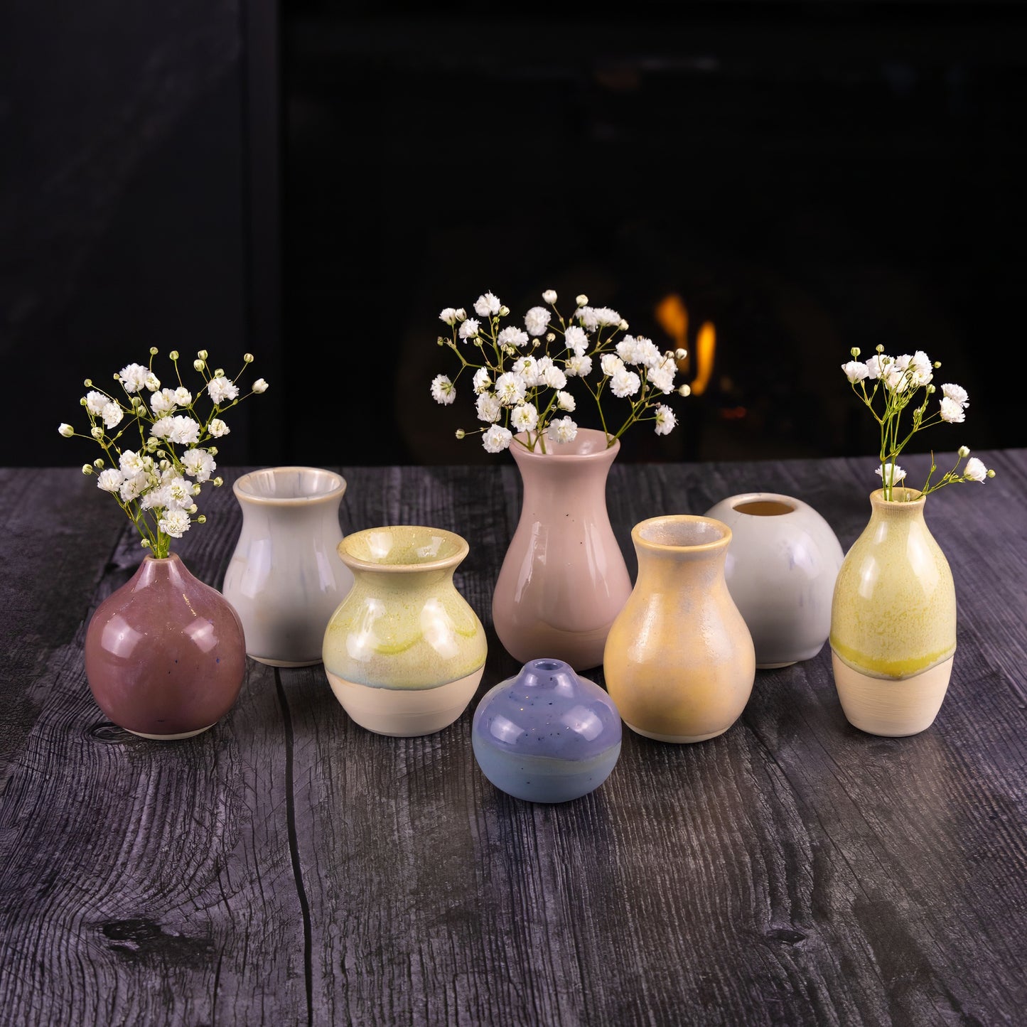 Pot #508 Miniature Tiny Stoneware Palladium Bud Vase