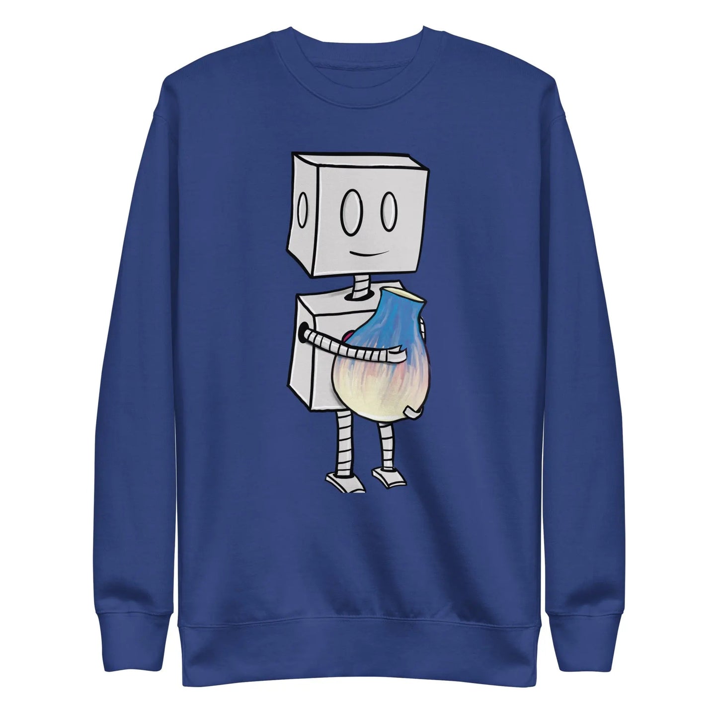 "Adorable Robot" Unisex Crewneck Sweatshirt (Robot & Pottery Version) - Dan Pearce Ceramics