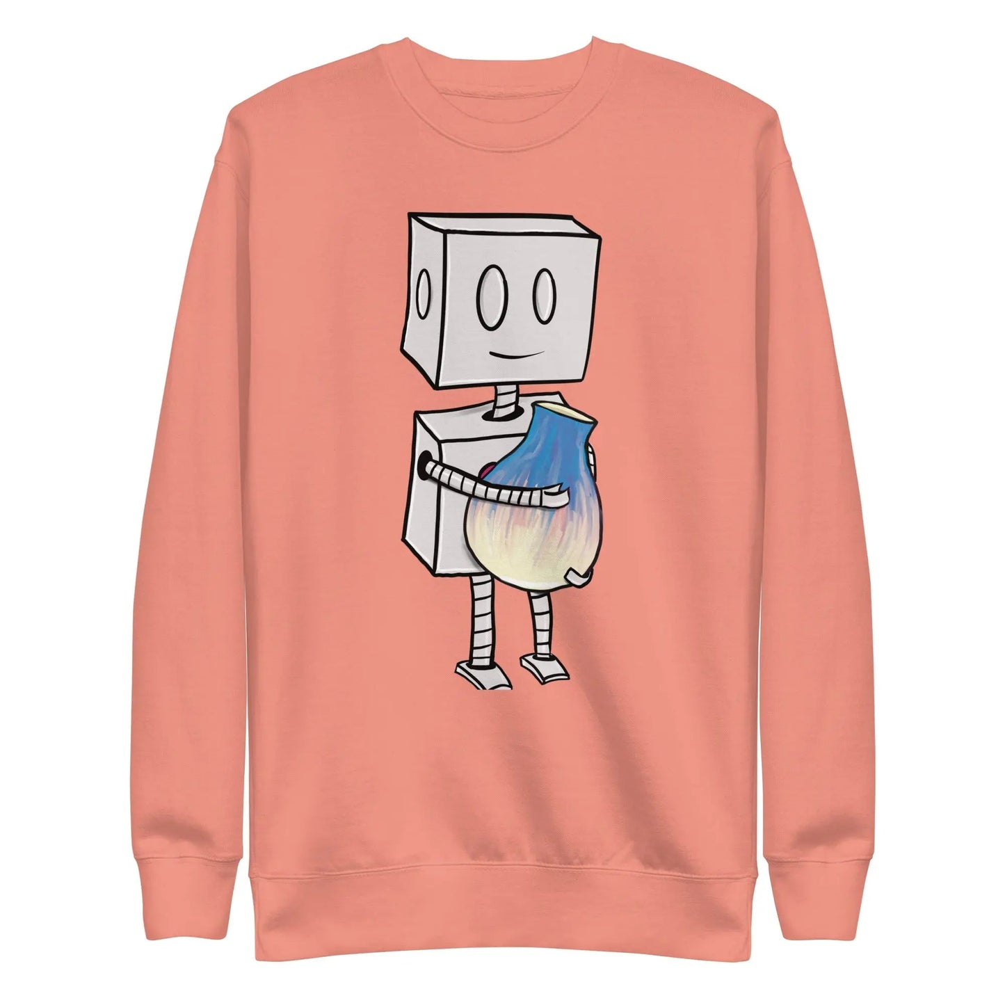 "Adorable Robot" Unisex Crewneck Sweatshirt (Robot & Pottery Version) - Dan Pearce Ceramics