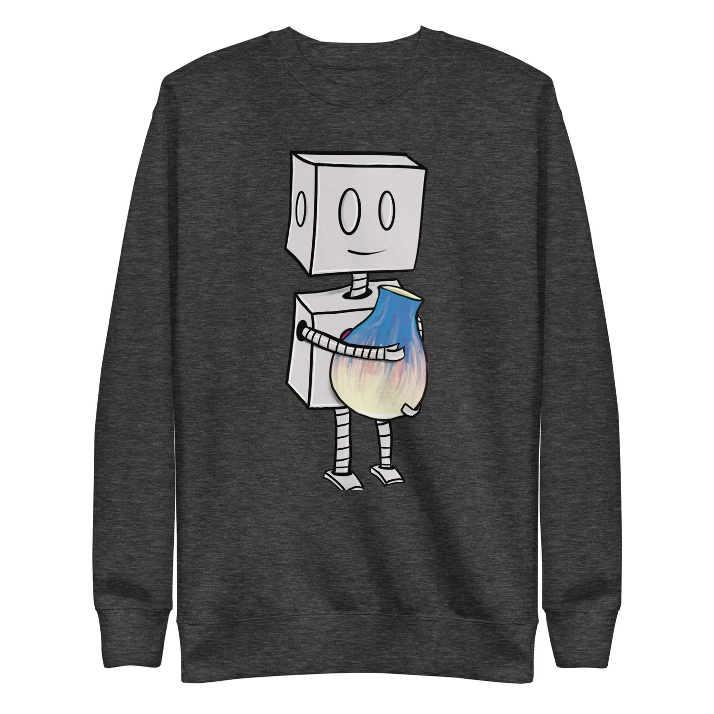 "Adorable Robot" Unisex Crewneck Sweatshirt (Robot & Pottery Version) - Dan Pearce Ceramics