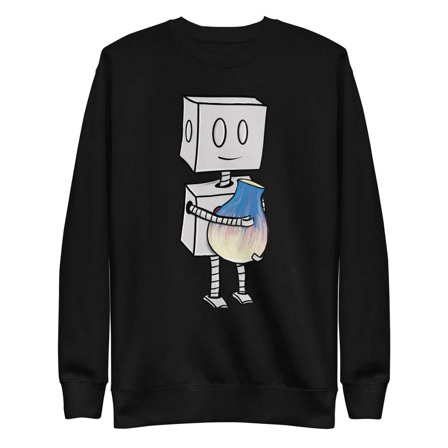 "Adorable Robot" Unisex Crewneck Sweatshirt (Robot & Pottery Version) - Dan Pearce Ceramics