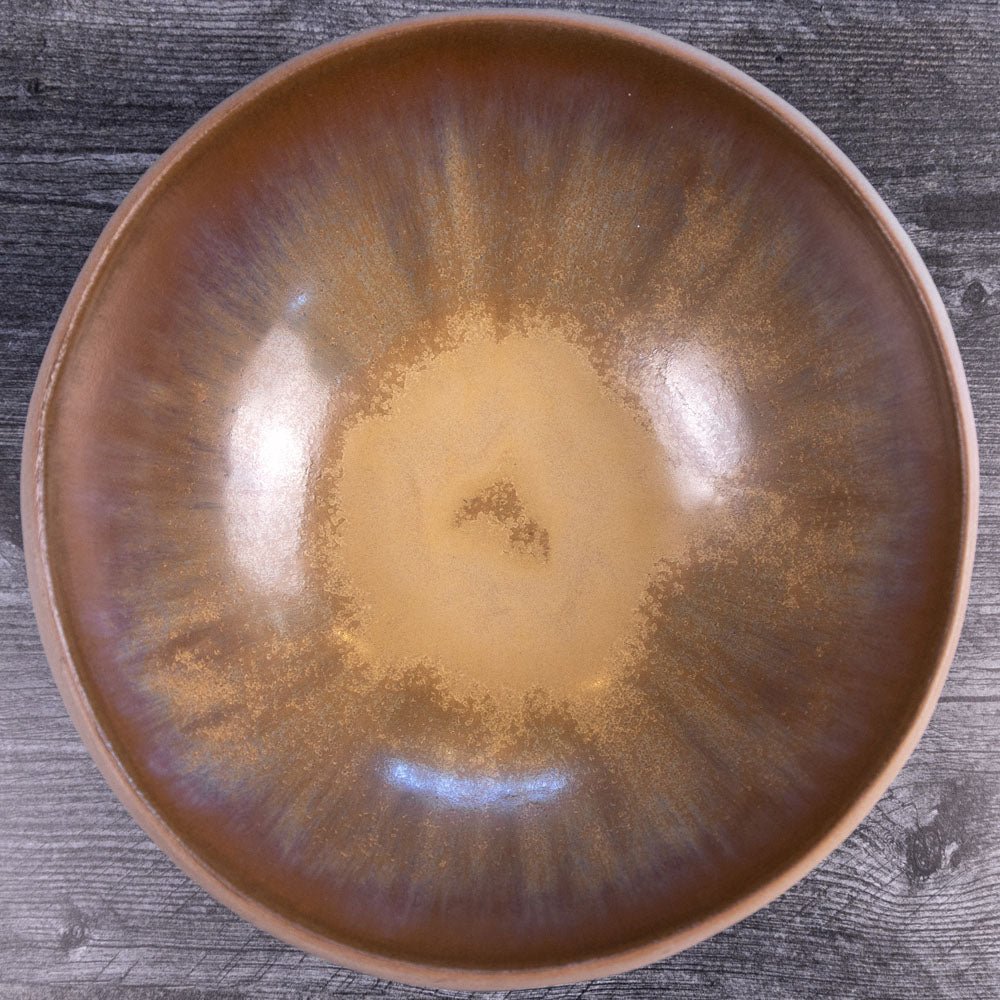 Large Stoneware Hemisphere Bowl (Tans and Browns) - Dan Pearce Ceramics