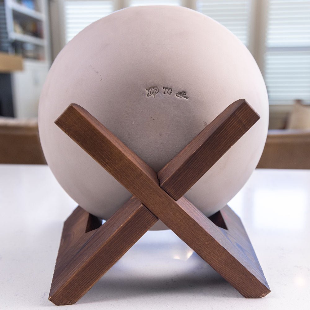 Large Stoneware Hemisphere Bowl (Teals and Coppers) - Dan Pearce Ceramics