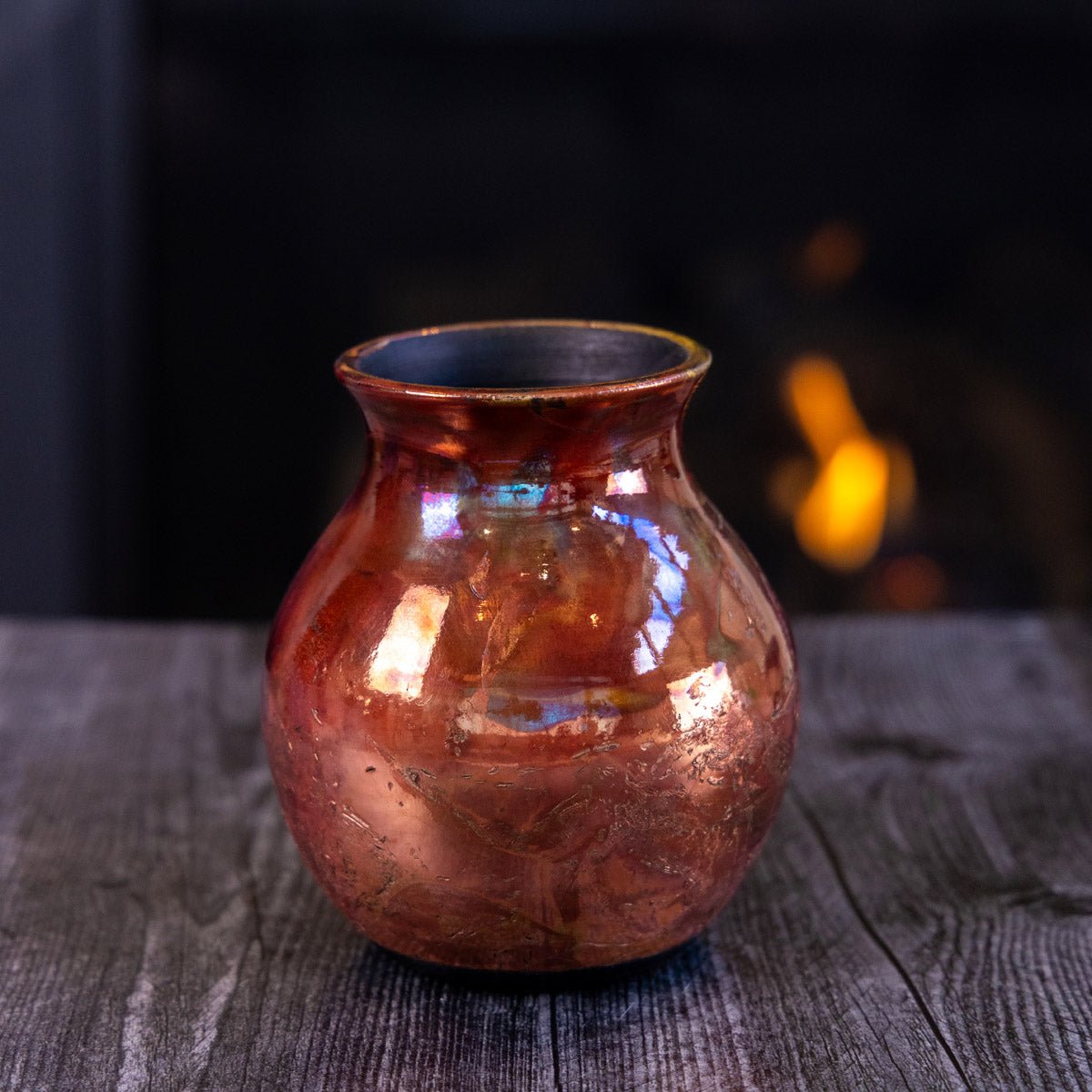 Pot #351 - Large Raku - Fired Decorative Pot - Dan Pearce Ceramics