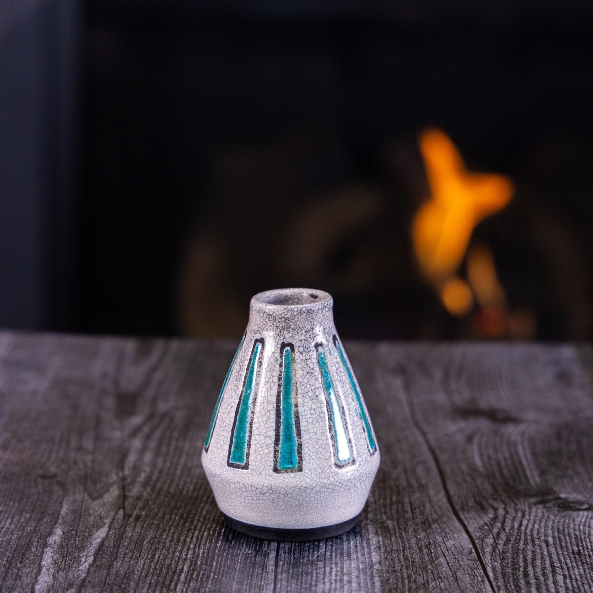 Pot #371 - Small Raku - Fired Decorative Bud Vase - Dan Pearce Ceramics