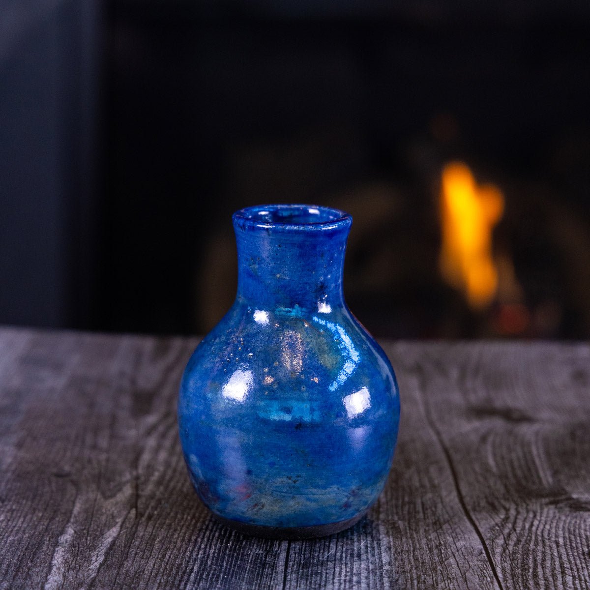 Pot #380 - Medium Raku - Fired Decorative Bud Vase - Dan Pearce Ceramics