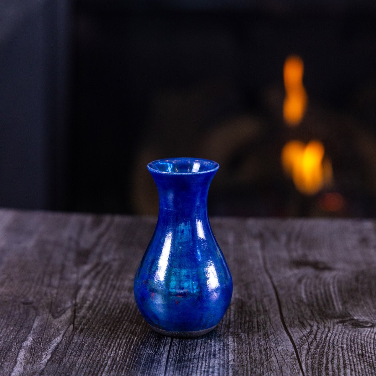 Pot #403 - Small Raku - Fired Decorative Bud Vase - Dan Pearce Ceramics