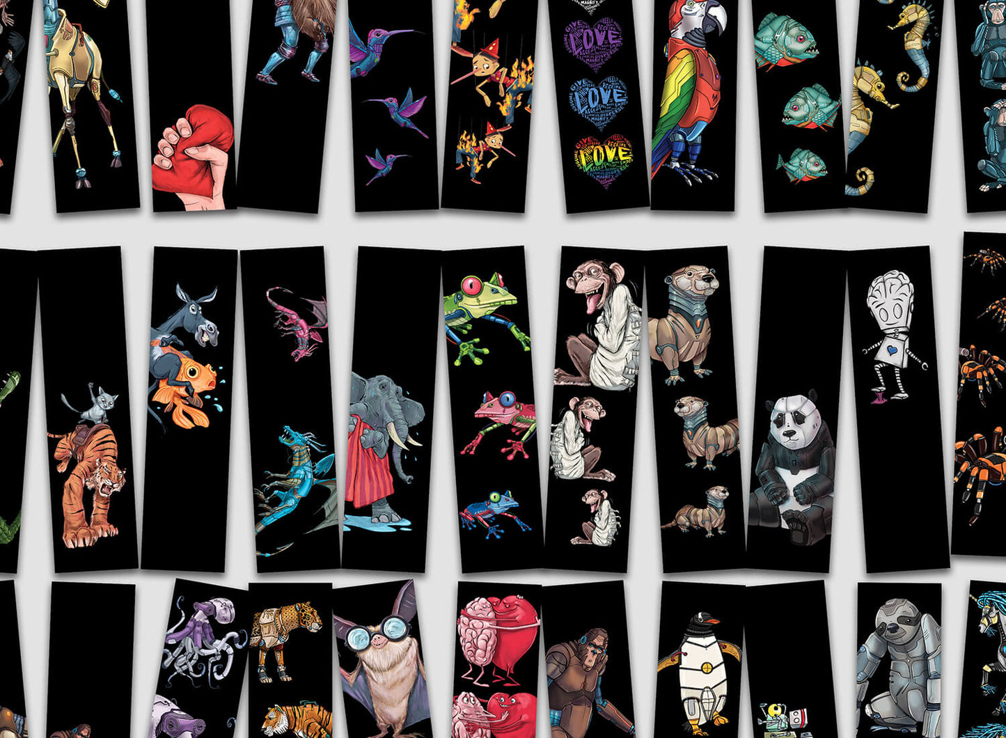 Premium Bookmarks & Stickers Super - Pack Featuring the Artwork of Dan Pearce - Dan Pearce Ceramics