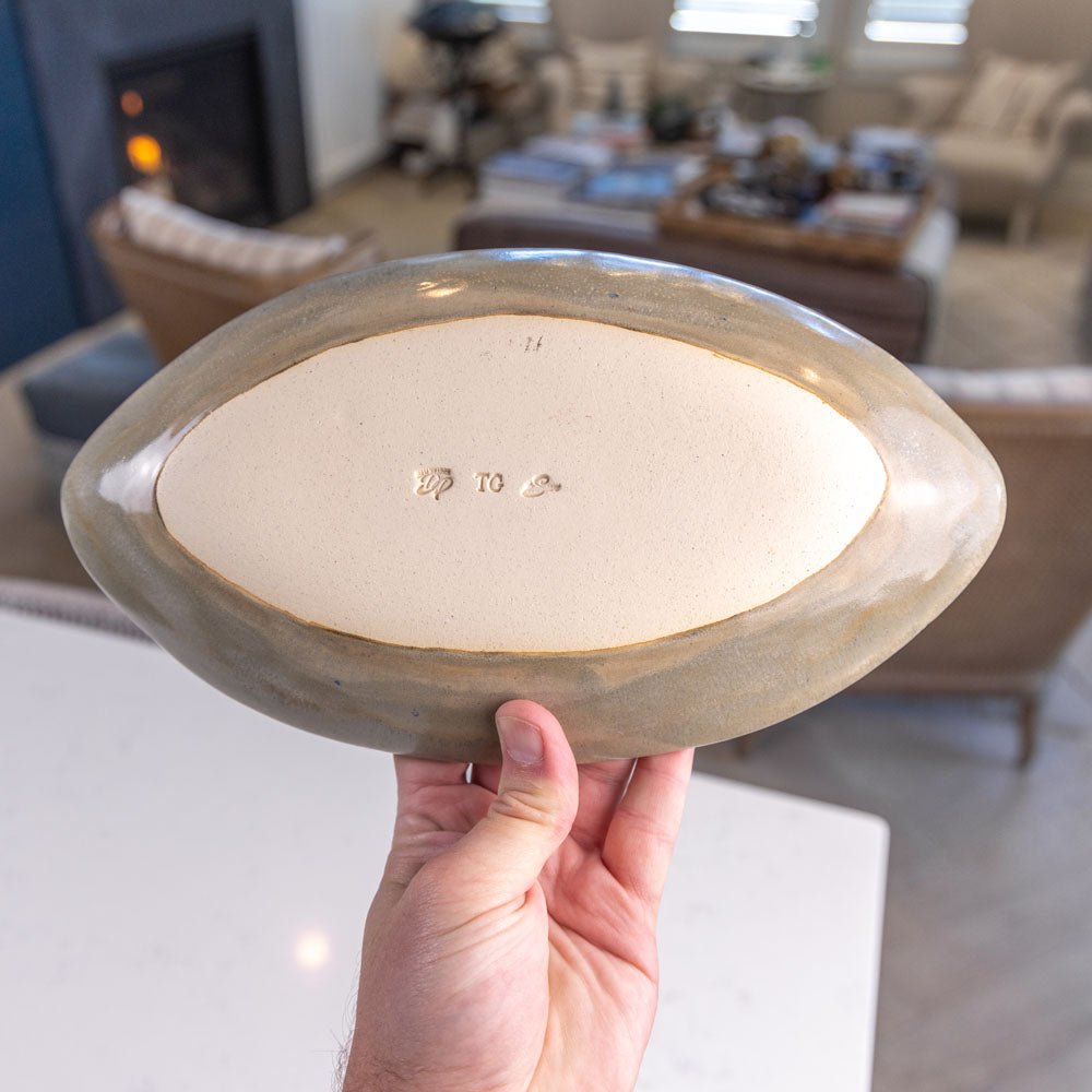 Set of Three Nesting Stoneware All - Purpose Dishes (Greens, Purples, and Blues) - Dan Pearce Ceramics