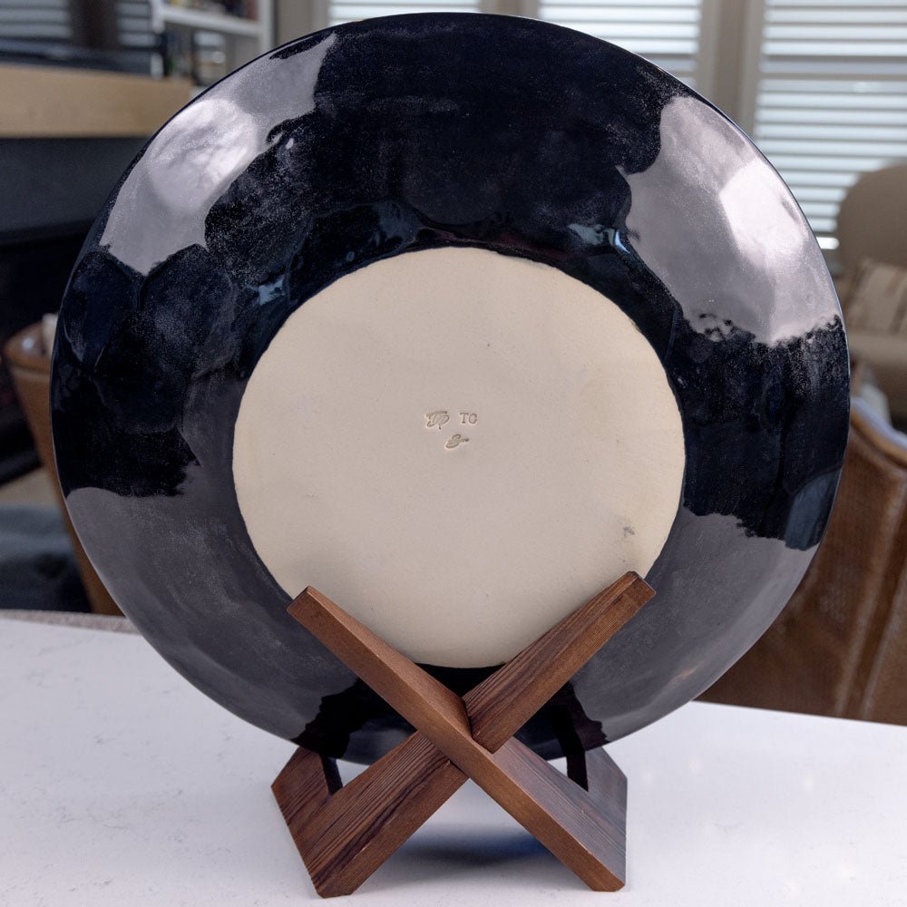 XL Stoneware Decorative Platter (Black) - Dan Pearce Ceramics