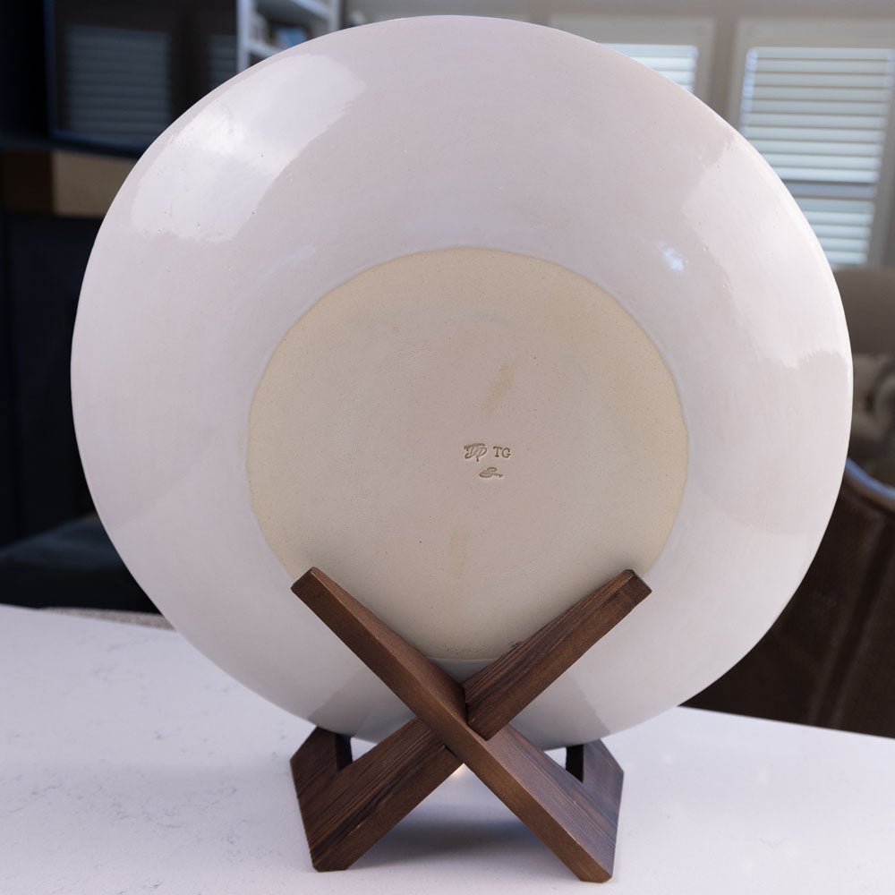 XL Stoneware Decorative Platter (Blues and White) - Dan Pearce Ceramics