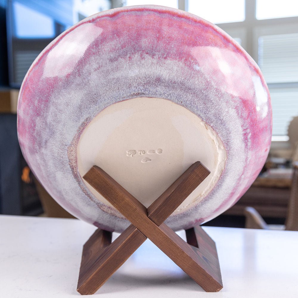 XL Stoneware Decorative Serving Bowl (Pinks and Teals) - SECONDS - Dan Pearce Ceramics