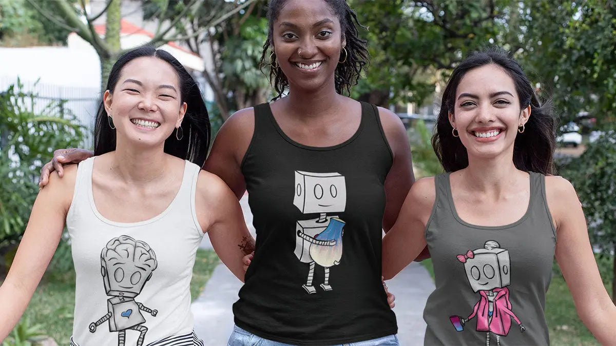 Ladies Premium Tank Tops Featuring Art by Dan Pearce - Dan Pearce Ceramics