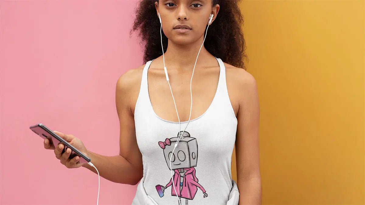 Ladies Racerback Tank Tops Featuring Art by Dan Pearce - Dan Pearce Ceramics
