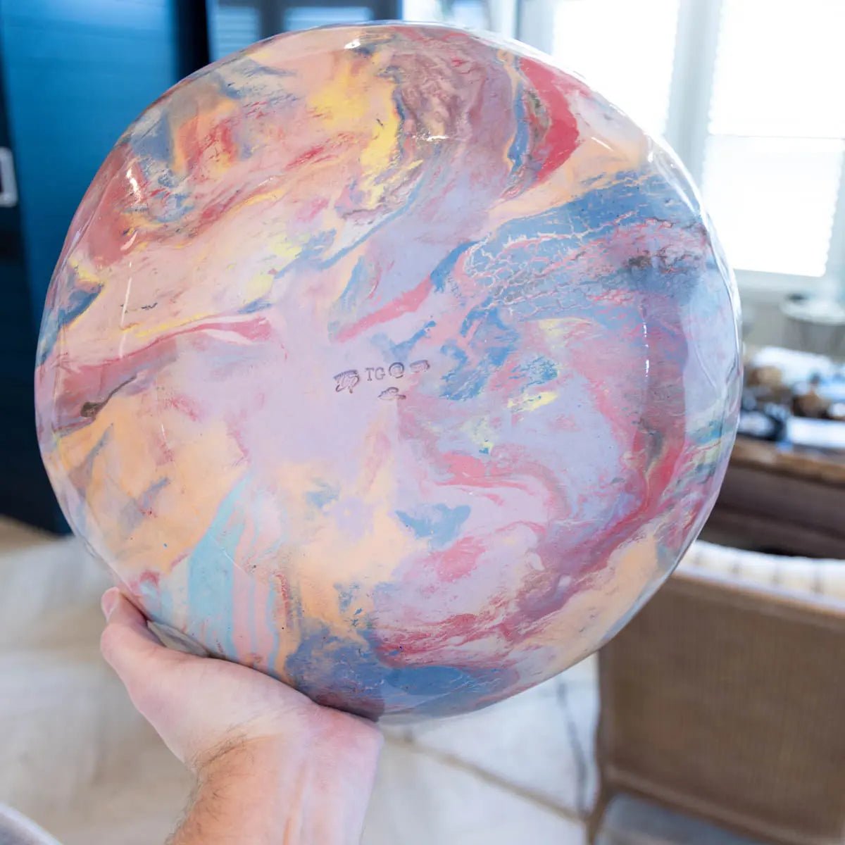 #05 XXL Stoneware Nerikomi Decorative Serving Bowl "Rainbow Bright" (Color Spectrum Series) - Dan Pearce Ceramics