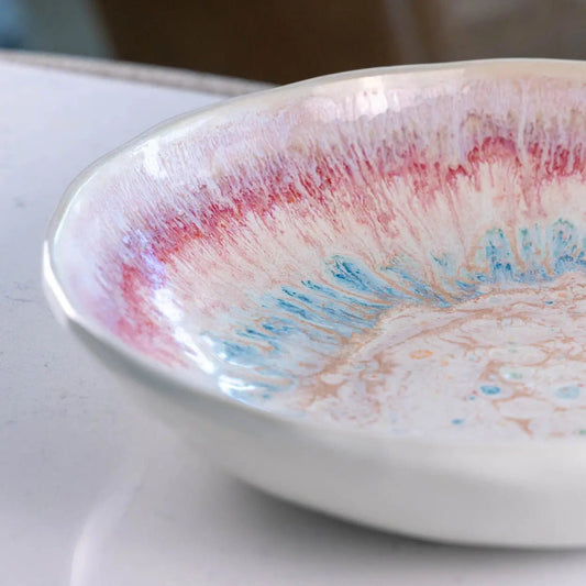 #33 XL Stoneware Rainbow Alchemy Decorative Serving Bowl (Color Spectrum Series) - Dan Pearce Ceramics