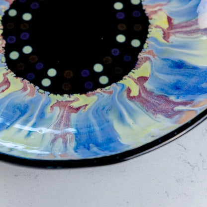 #35 XL Stoneware Decorative Serving Bowl - Primary and Secondary on Black (Color Spectrum Series) - Dan Pearce Ceramics