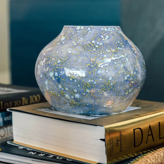 #37 Large Stoneware Decorative Pot - Speckled Marigold & Lavender - (Creative Collection) - Dan Pearce Ceramics