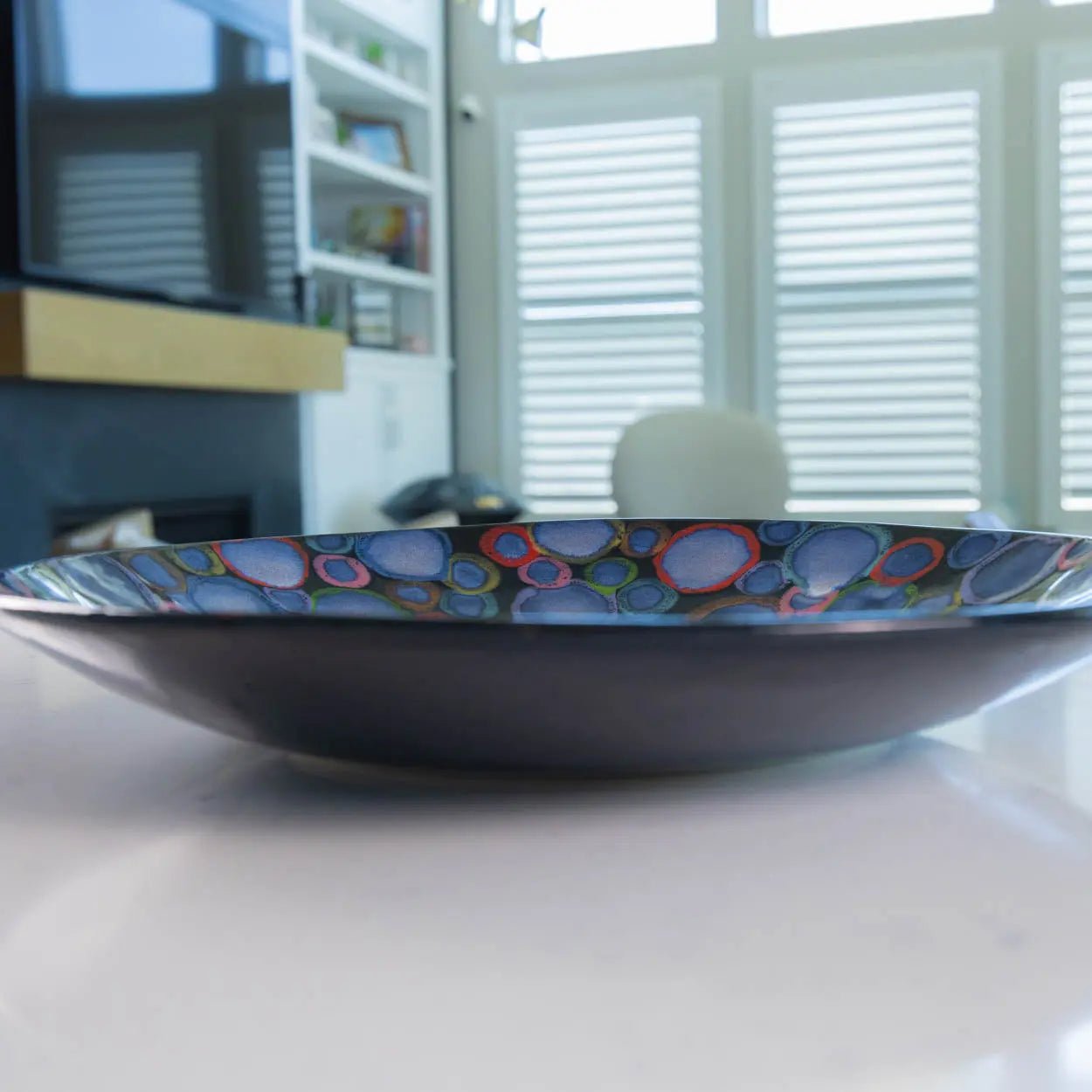 #40 XL Stoneware Decorative Serving Platter Rainbow Pond (Color Spectrum Series) - Dan Pearce Ceramics