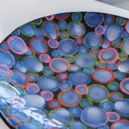 #40 XL Stoneware Decorative Serving Platter Rainbow Pond (Color Spectrum Series) - Dan Pearce Ceramics