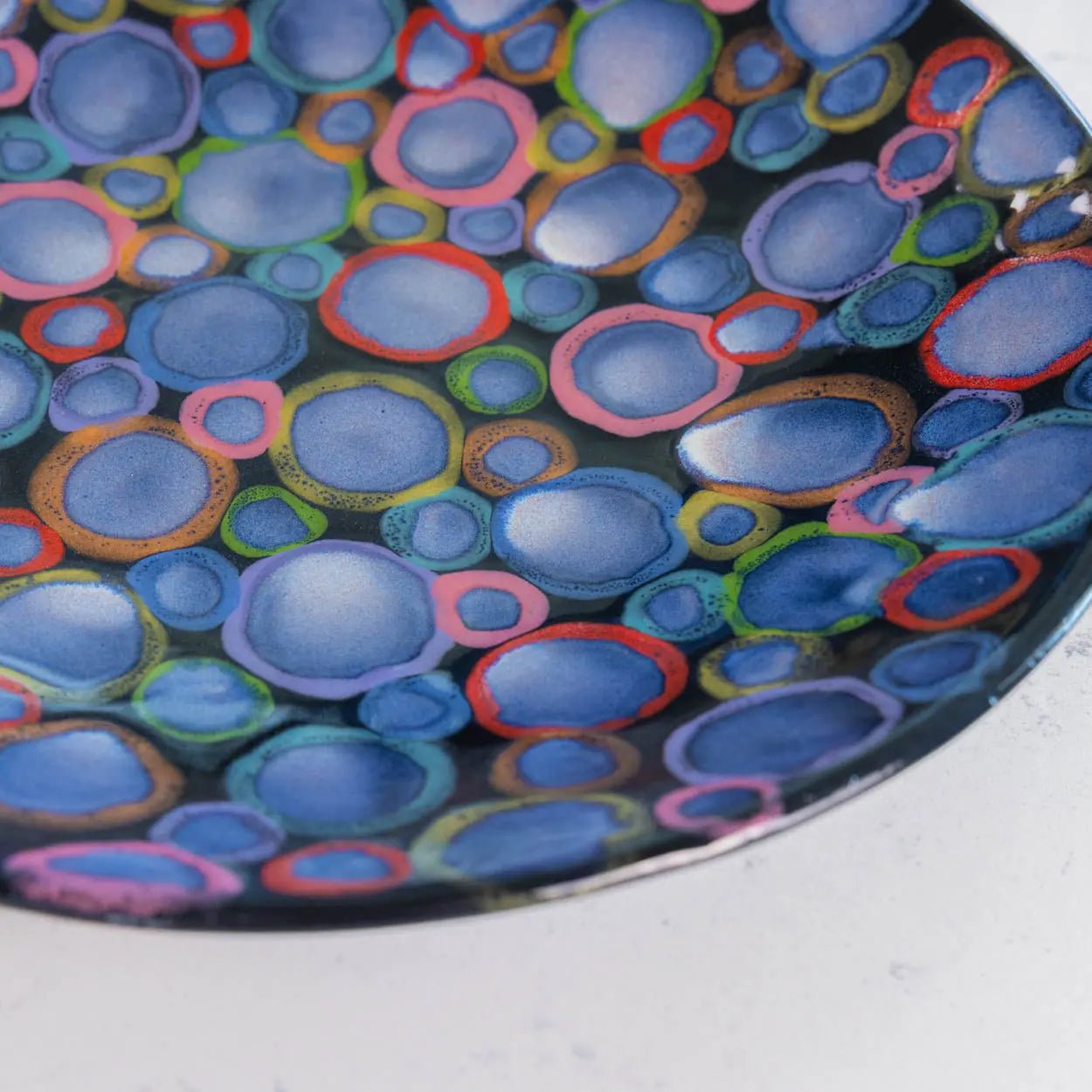 #40 XL Stoneware Decorative Serving Platter Rainbow Pond (Color Spectrum Series) - Dan Pearce Ceramics