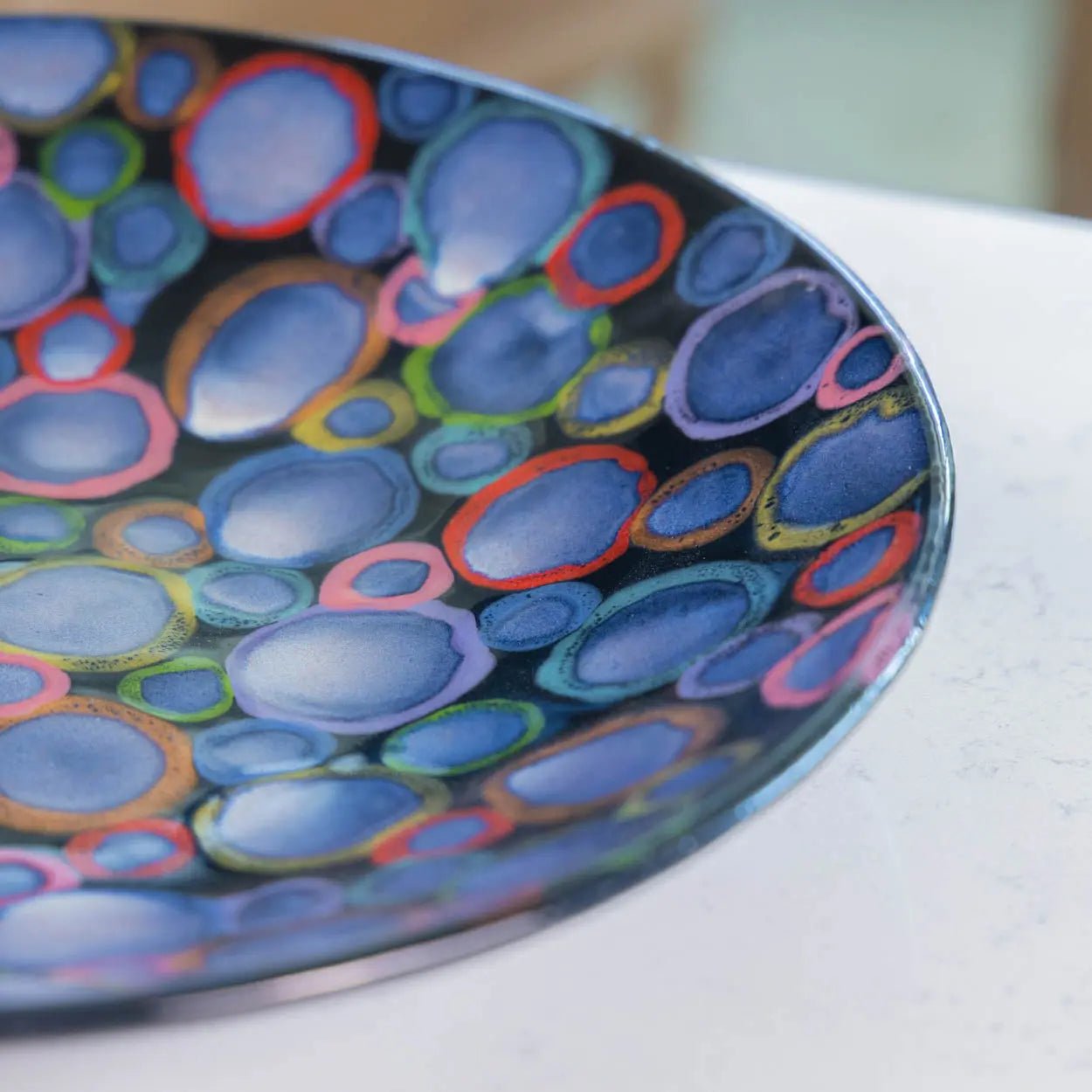 #40 XL Stoneware Decorative Serving Platter Rainbow Pond (Color Spectrum Series) - Dan Pearce Ceramics