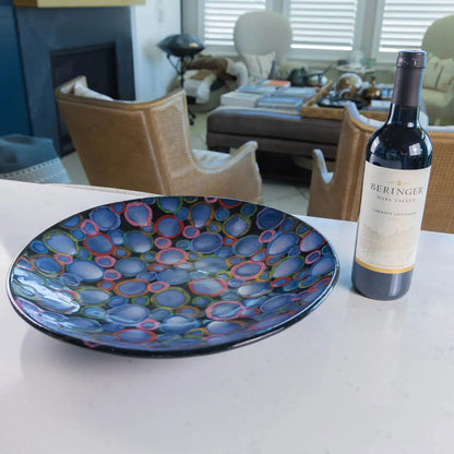 #40 XL Stoneware Decorative Serving Platter Rainbow Pond (Color Spectrum Series) - Dan Pearce Ceramics